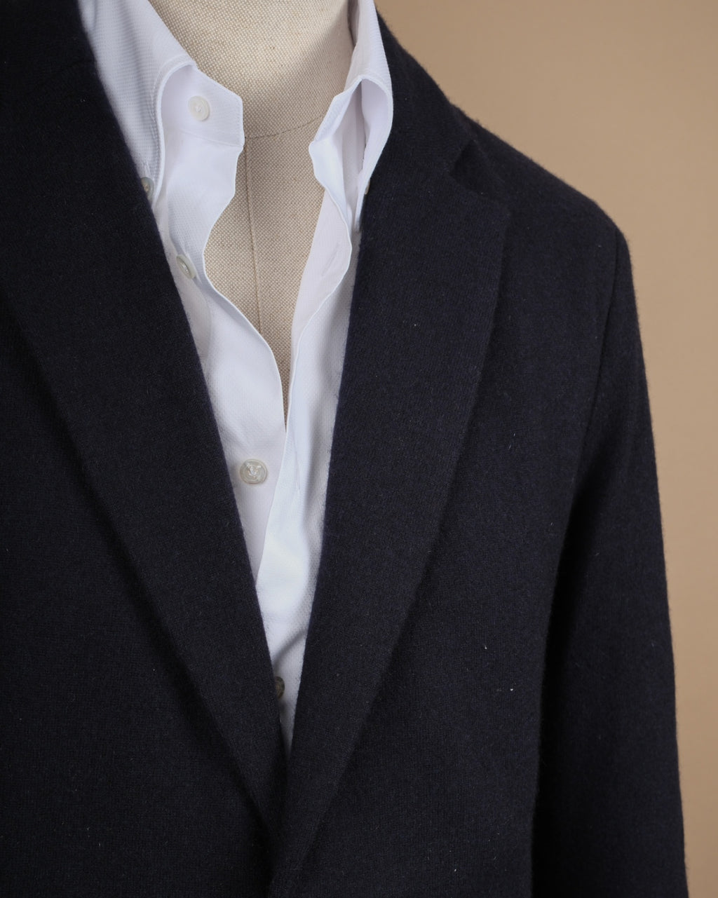 Navy Unlined Cashmere Knitted Sports Jacket