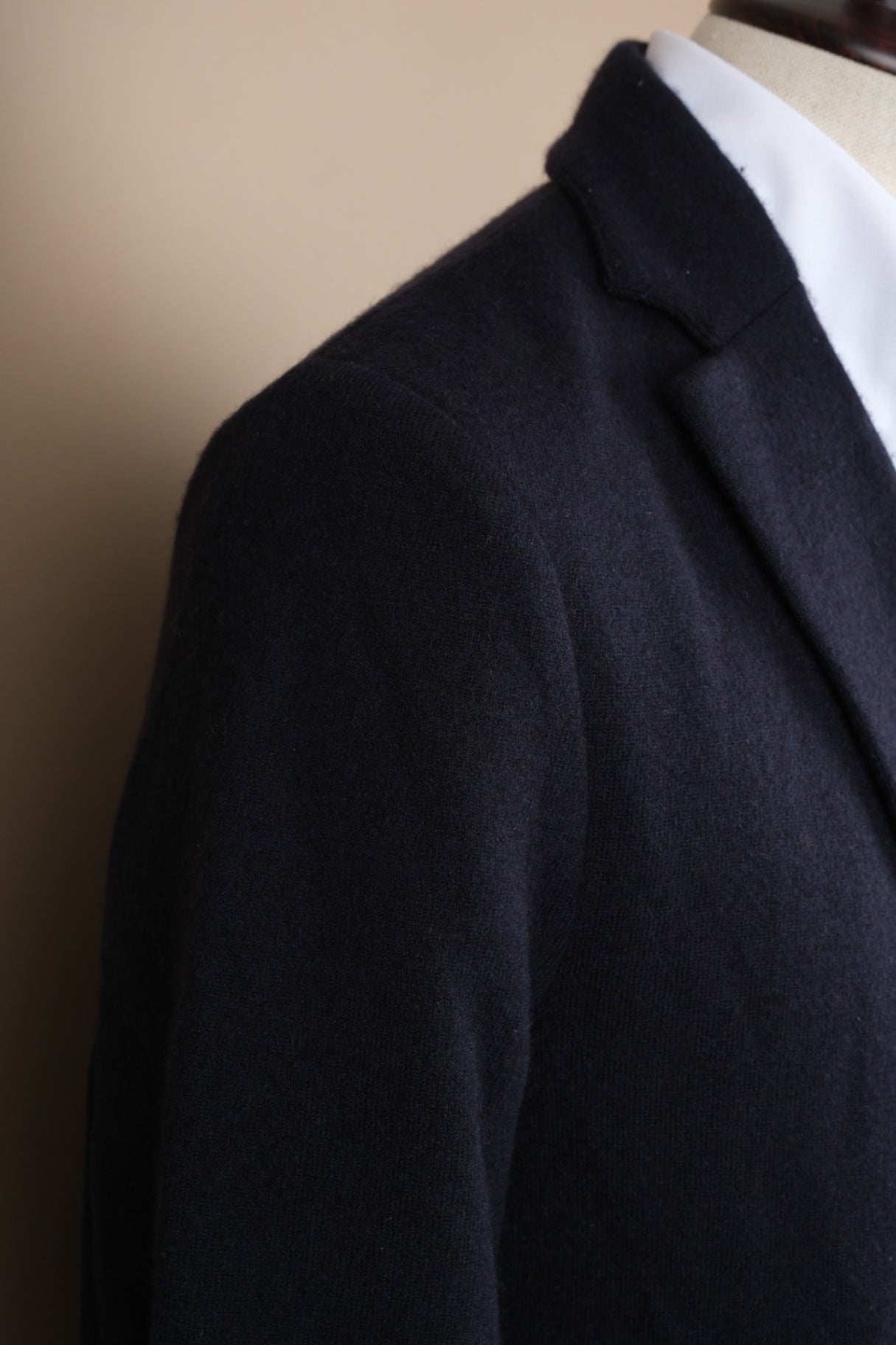 Navy Unlined Cashmere Knitted Sports Jacket