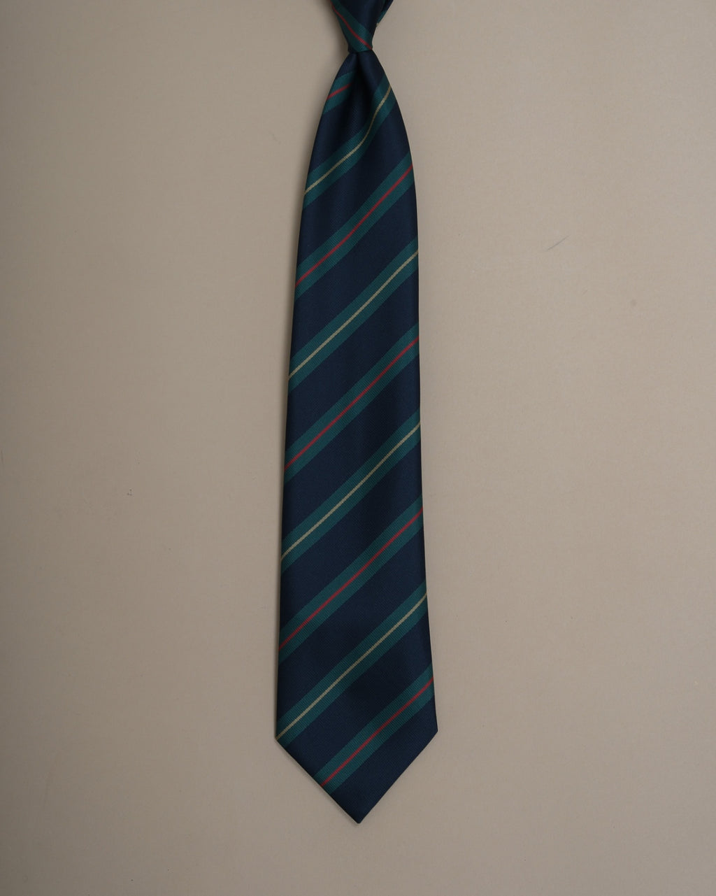 Navy/Green Regimental Silk Tie