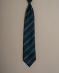Navy/Green Regimental Silk Tie