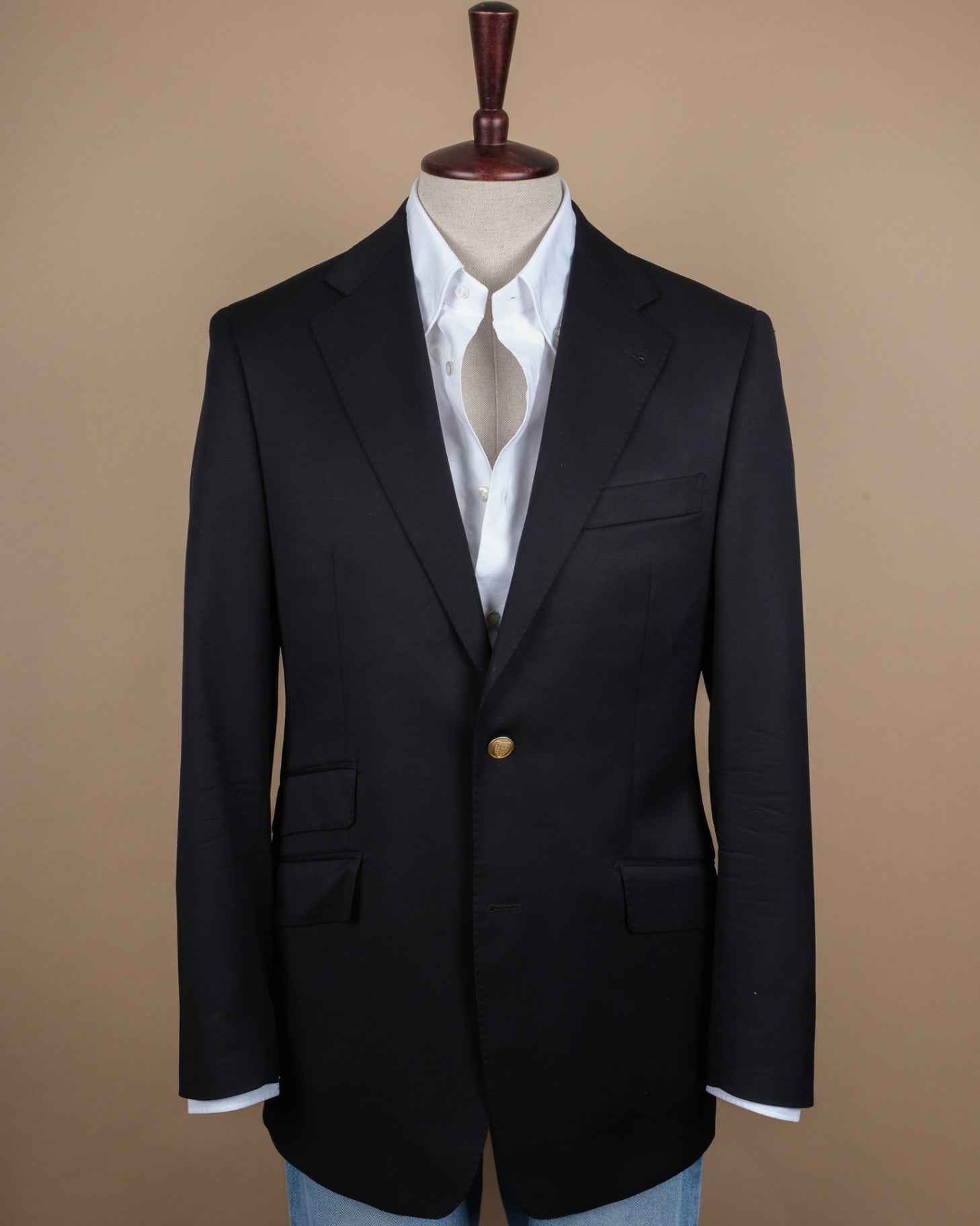 Navy Reda Super 100's Virgin Wool Blazer