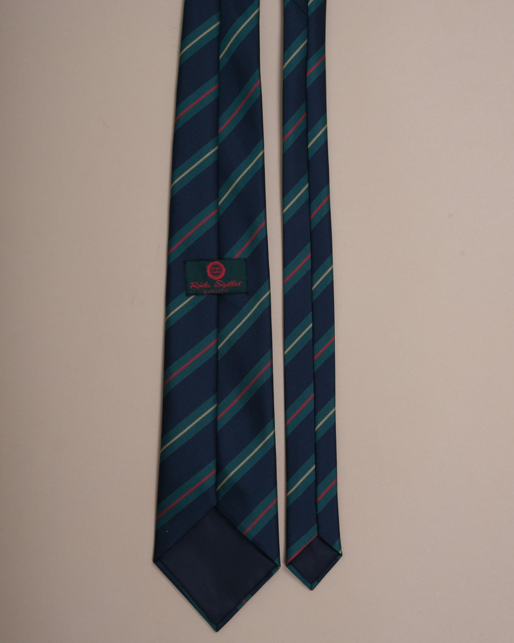 Navy/Green Regimental Silk Tie