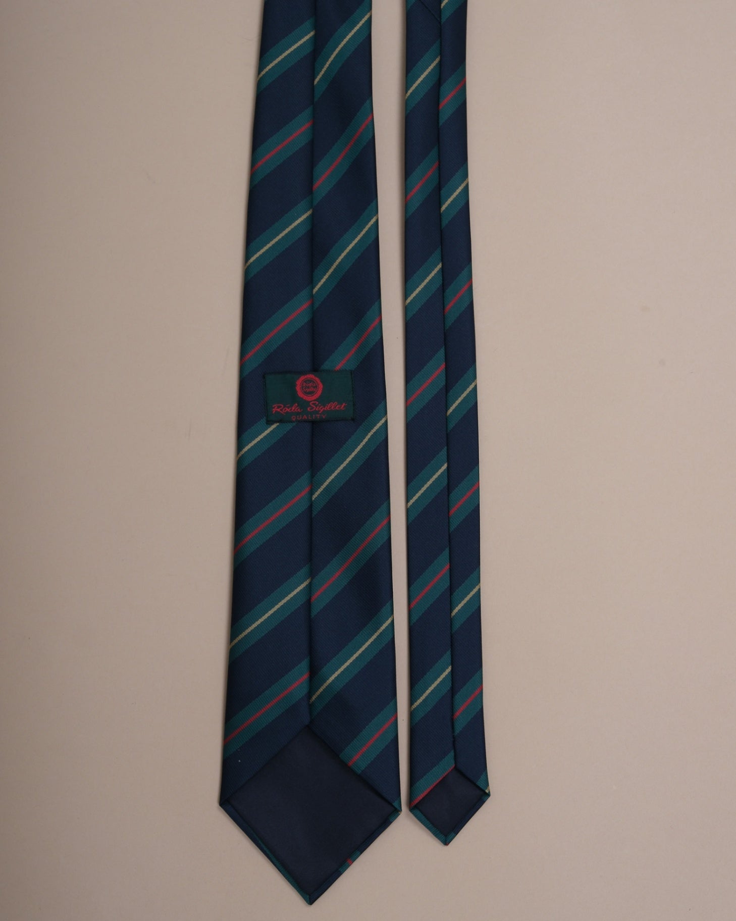 Navy/Green Regimental Silk Tie