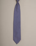 Navy/Pink 3-Folded Silk Tie