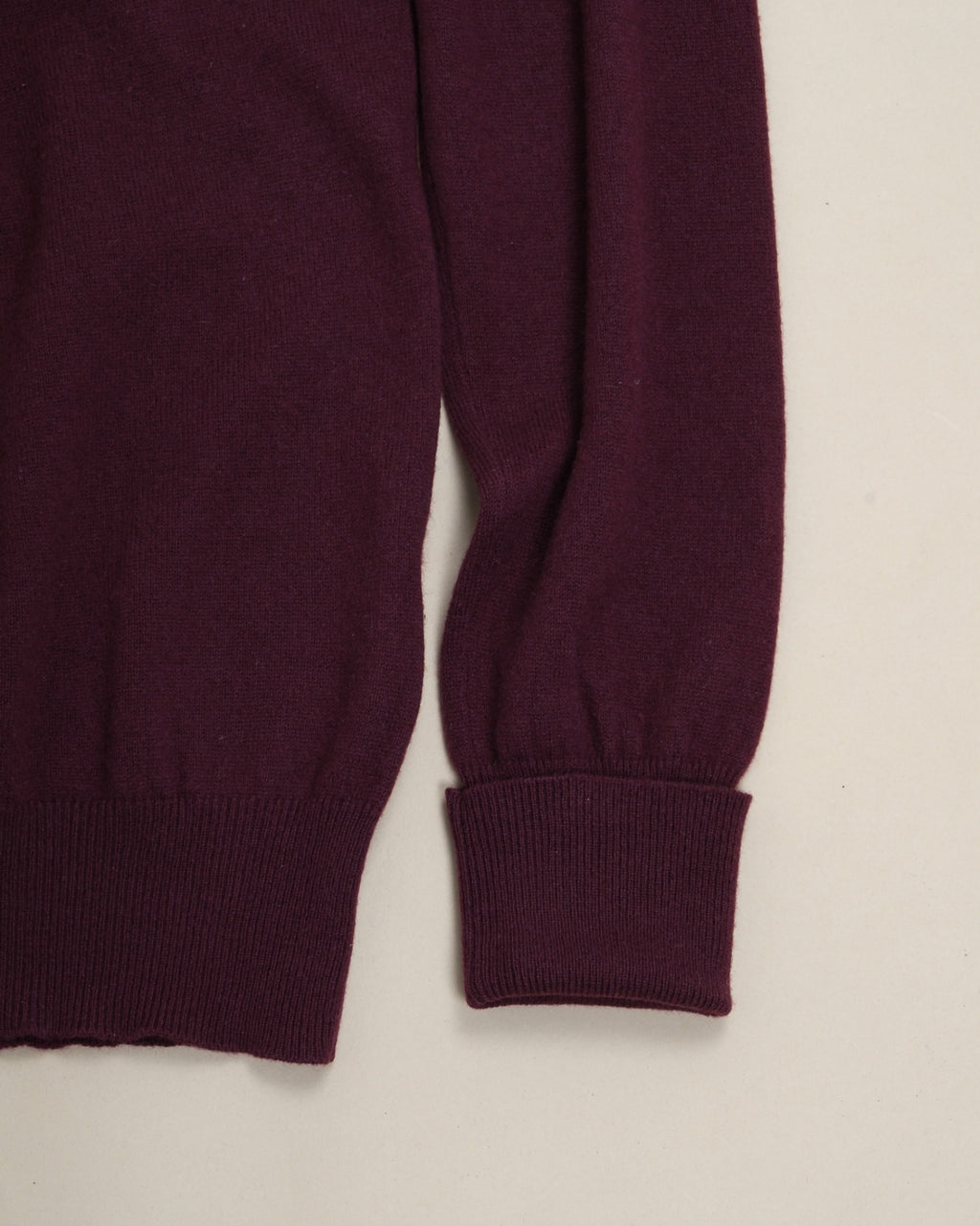 Burgundy Cashmere Crewneck Sweater