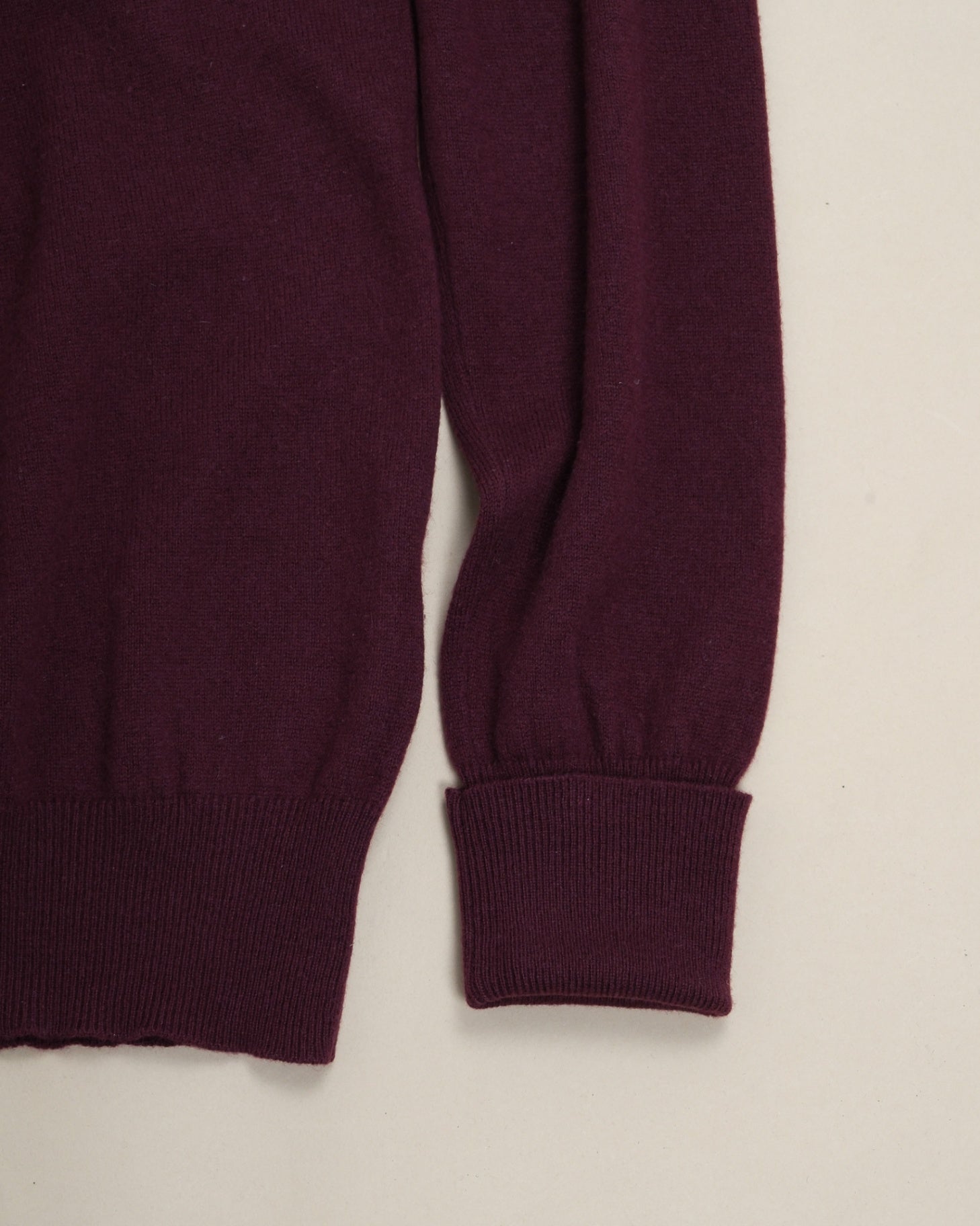 Burgundy Cashmere Crewneck Sweater
