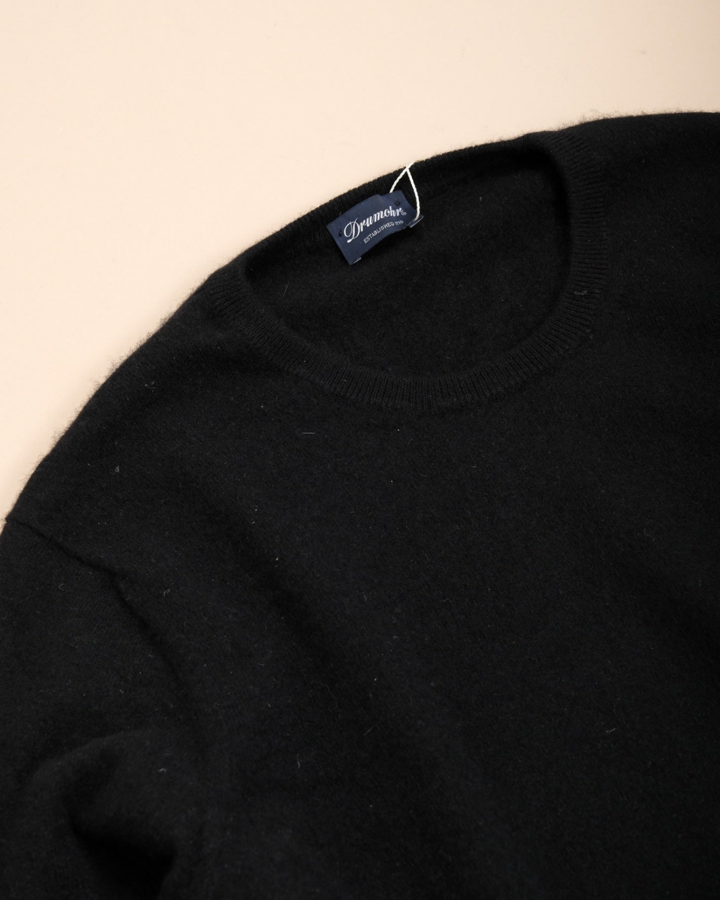 Black Cashmere Crewneck Sweater