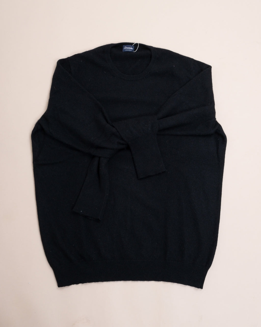 Black Cashmere Crewneck Sweater