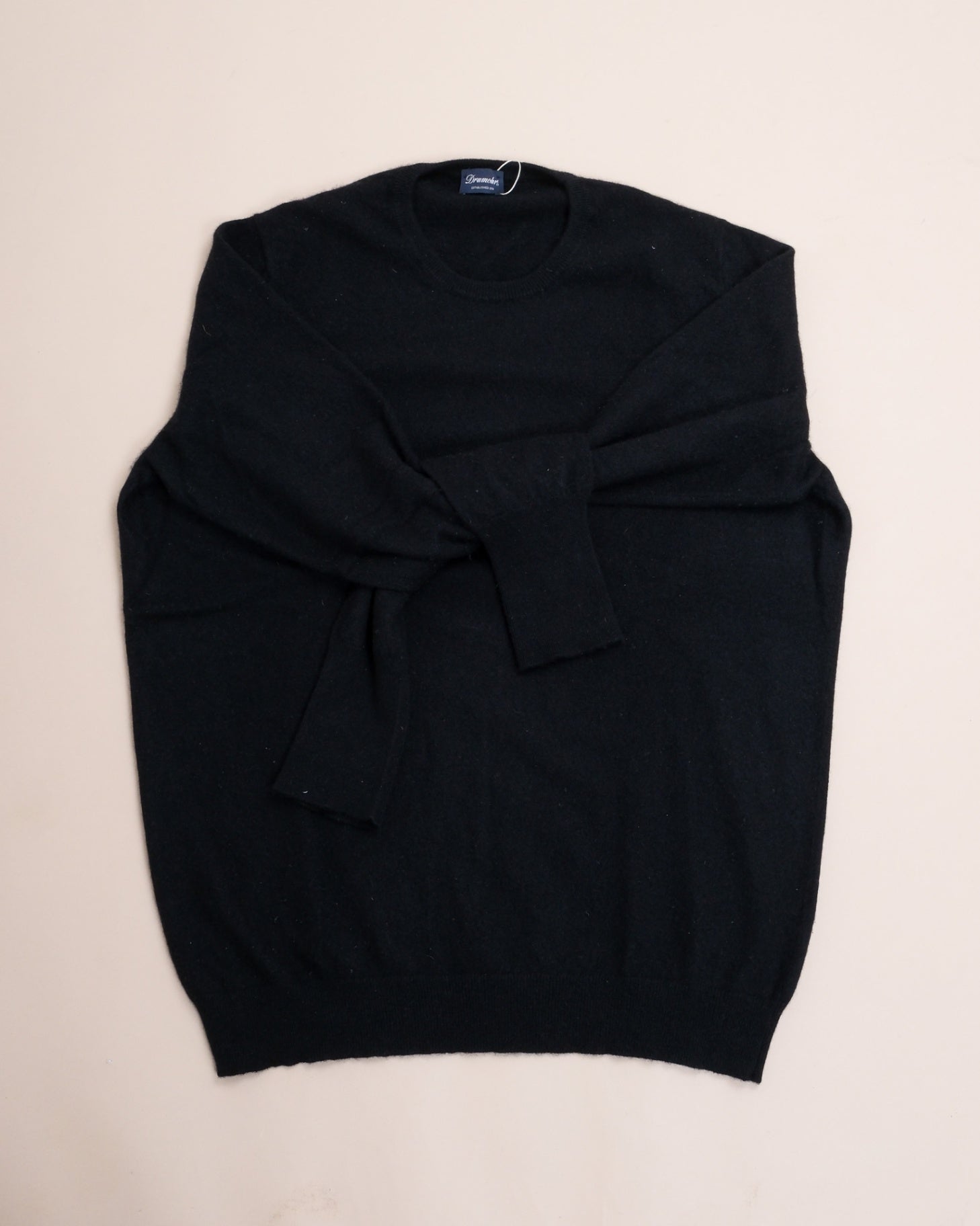 Black Cashmere Crewneck Sweater