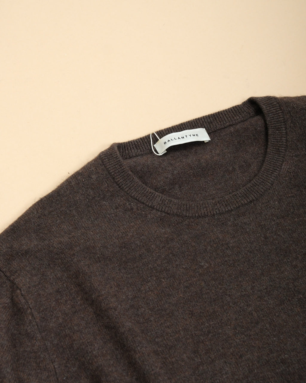 Brown Cashmere Crewneck Sweater