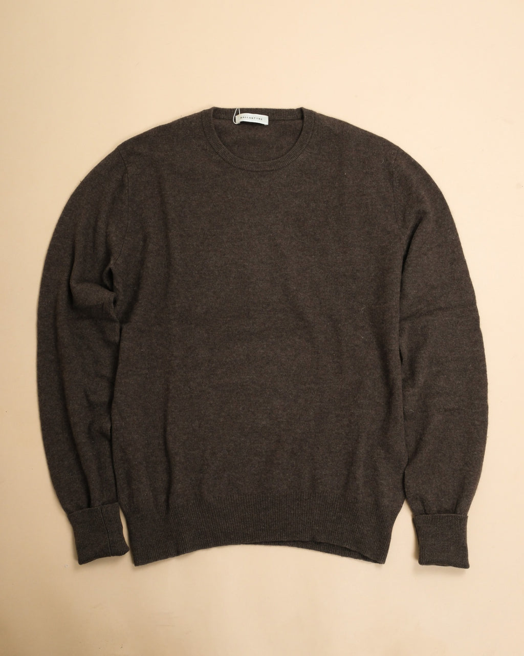 Brown Cashmere Crewneck Sweater