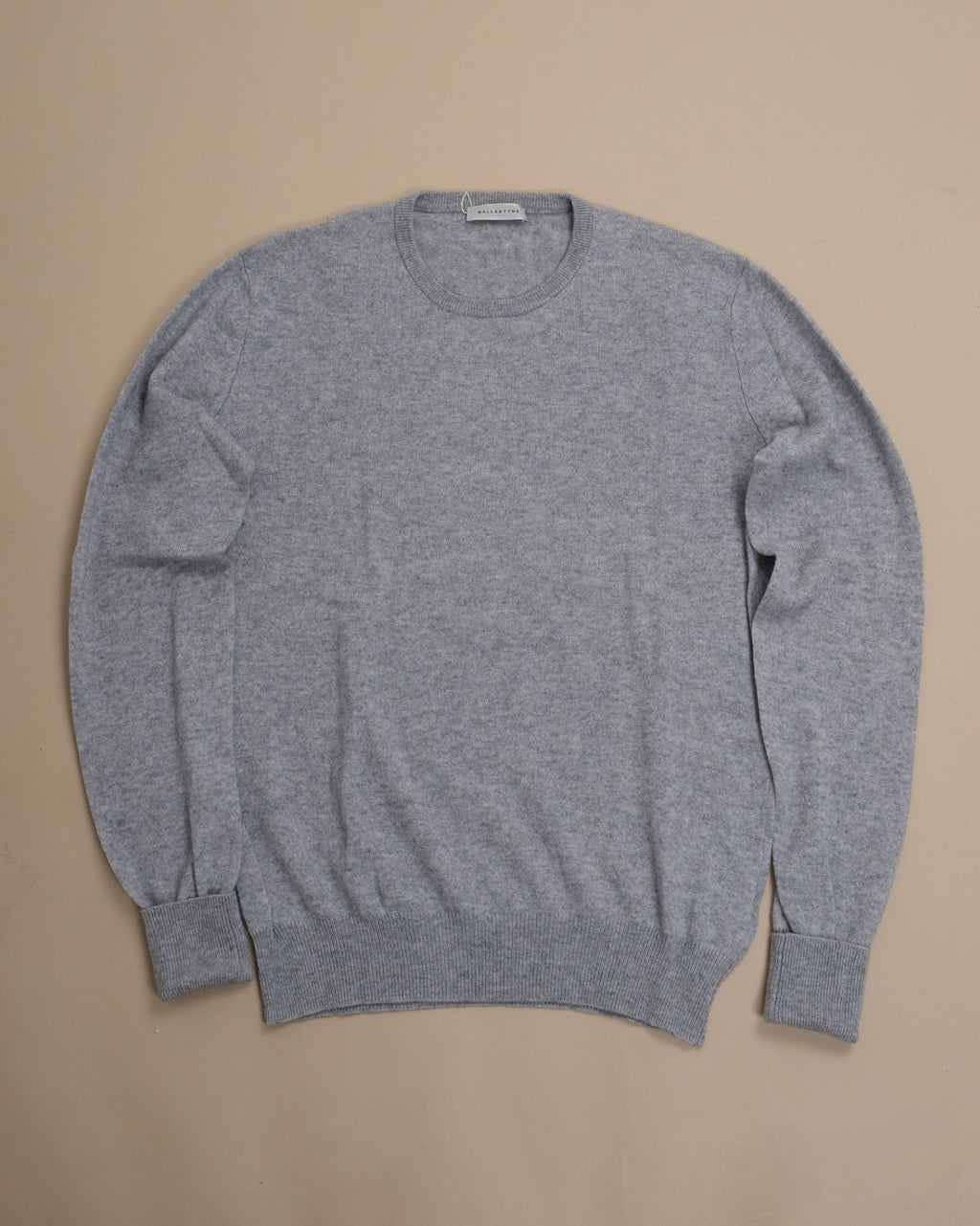 Light Grey Cashmere Crewneck Sweater