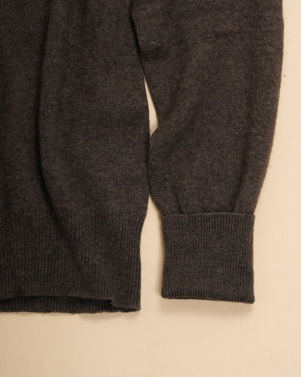 Brown Cashmere Crewneck Sweater