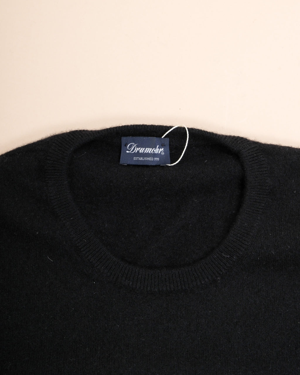 Black Cashmere Crewneck Sweater