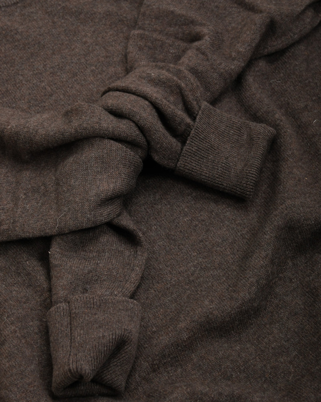 Brown Cashmere Crewneck Sweater