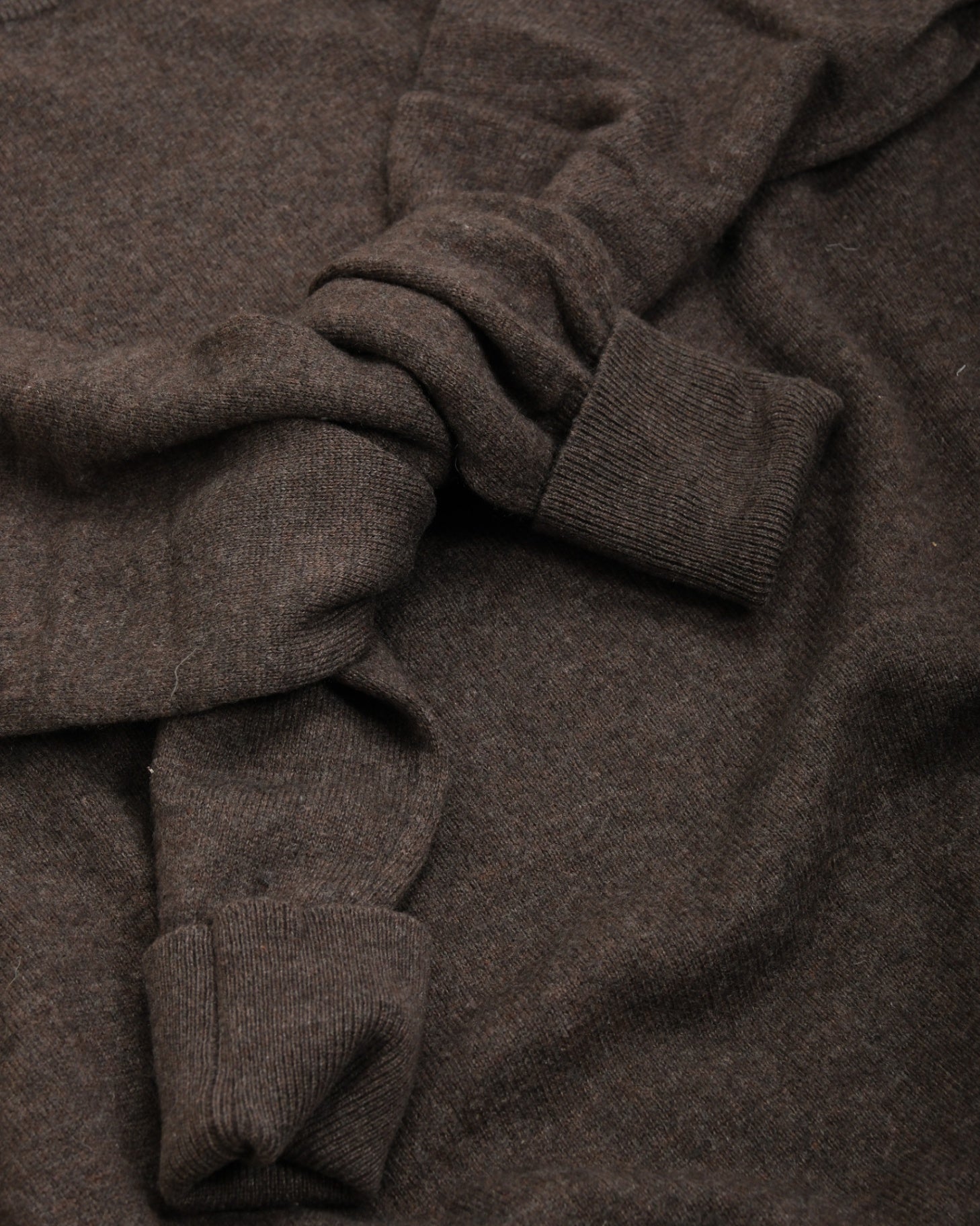 Brown Cashmere Crewneck Sweater
