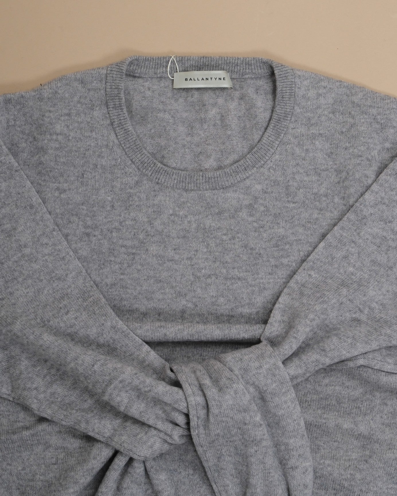 Light Grey Cashmere Crewneck Sweater