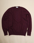Burgundy Cashmere Crewneck Sweater