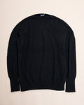 Black Cashmere Crewneck Sweater