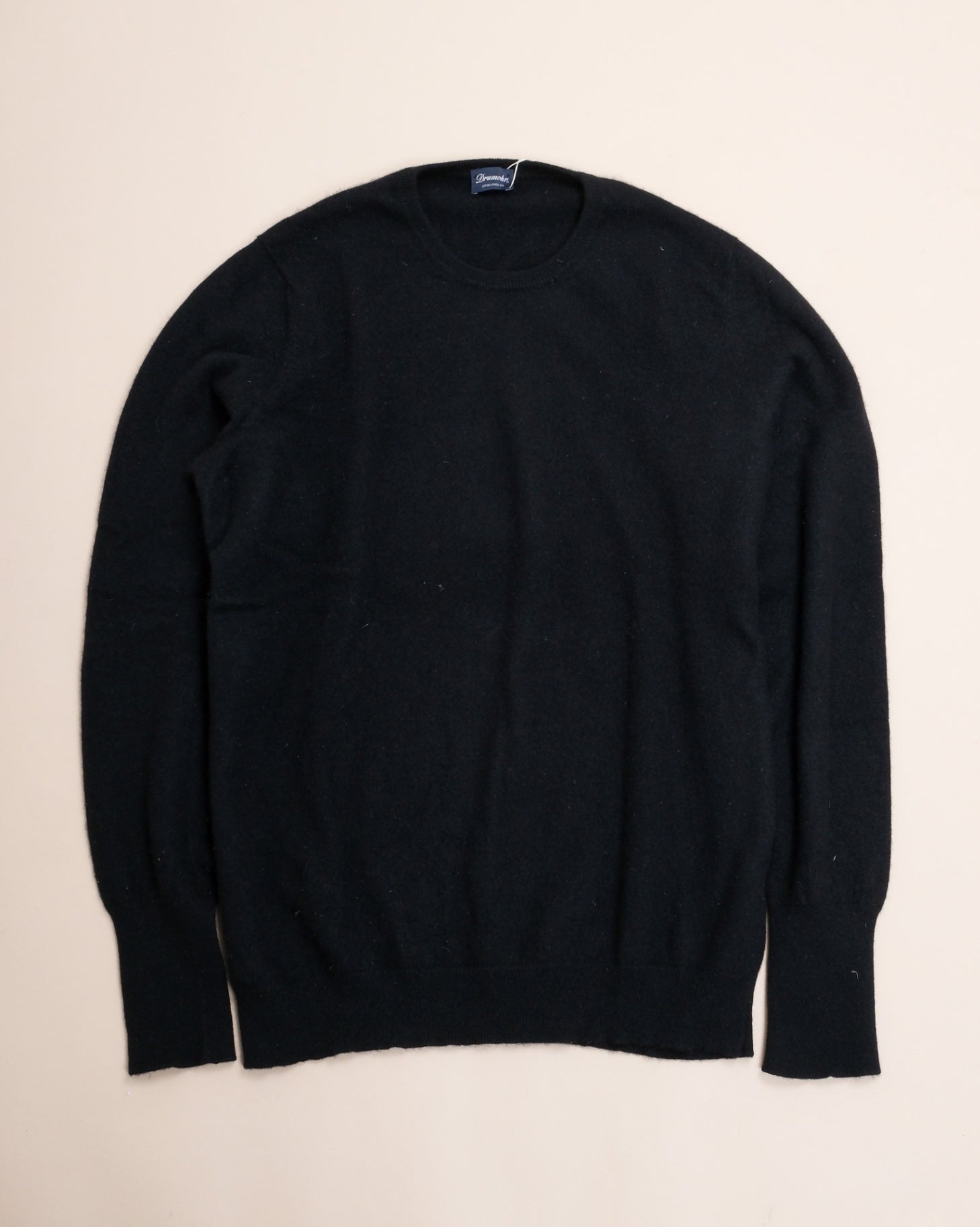 Black Cashmere Crewneck Sweater