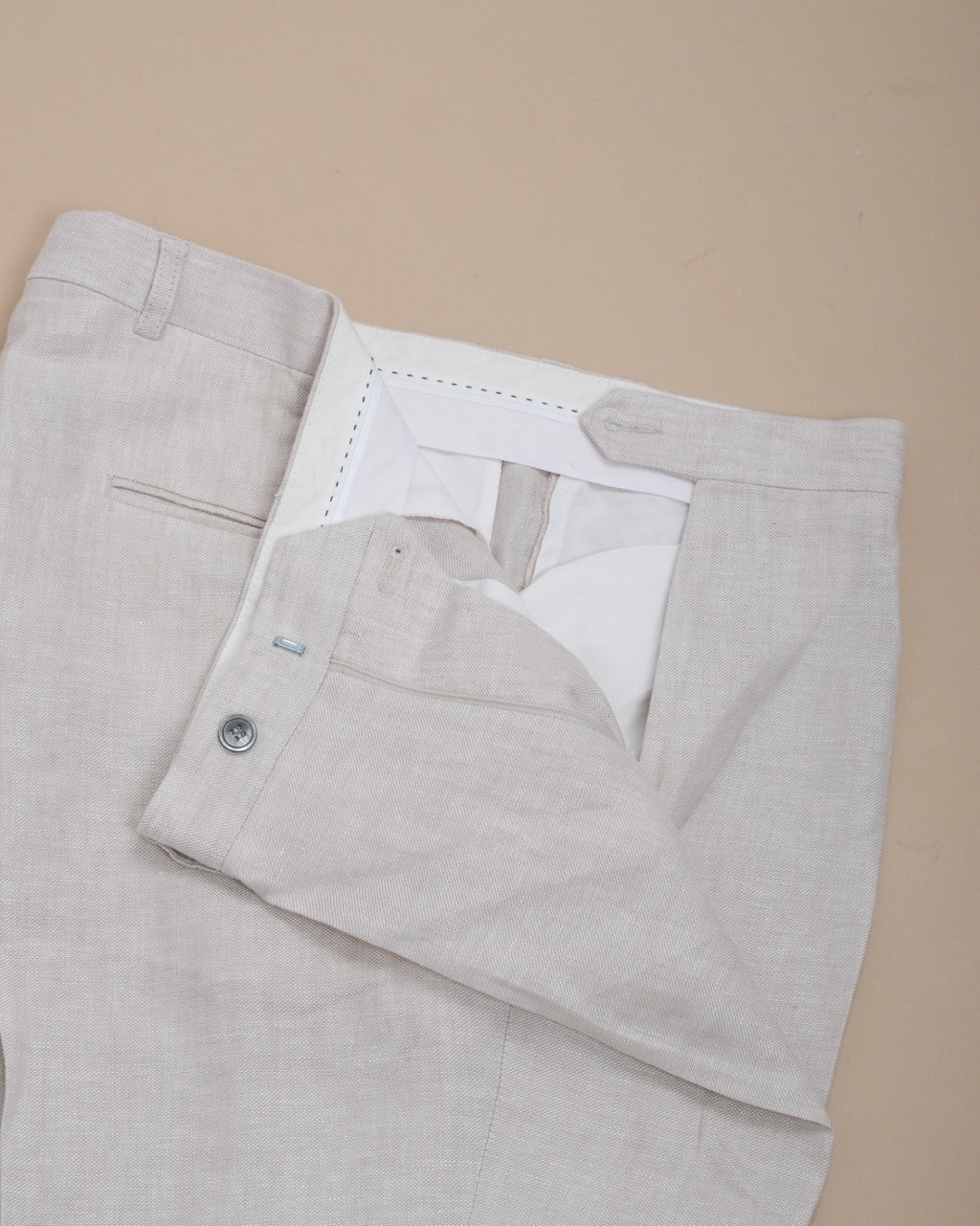 Beige Linen Trousers
