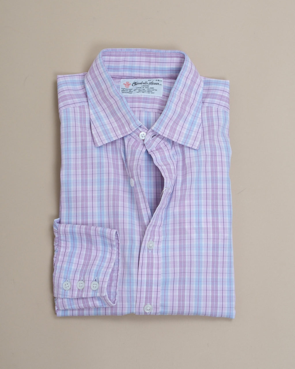 Pink/Purple/Blue Tartan Check Cotton Shirt