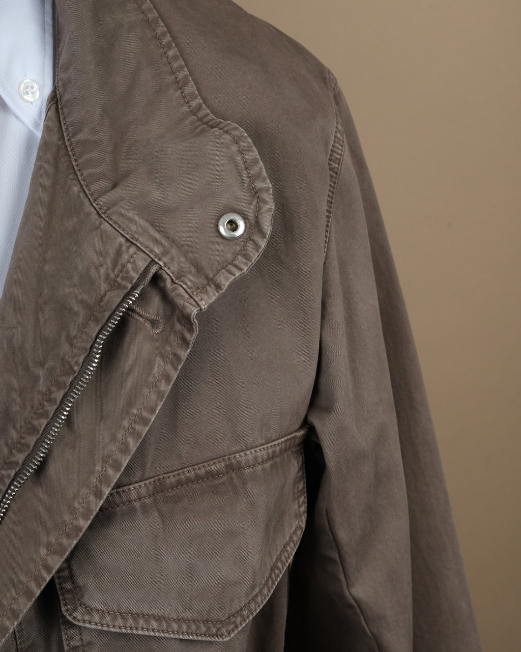 Faded Olive Cotton Field Jacket