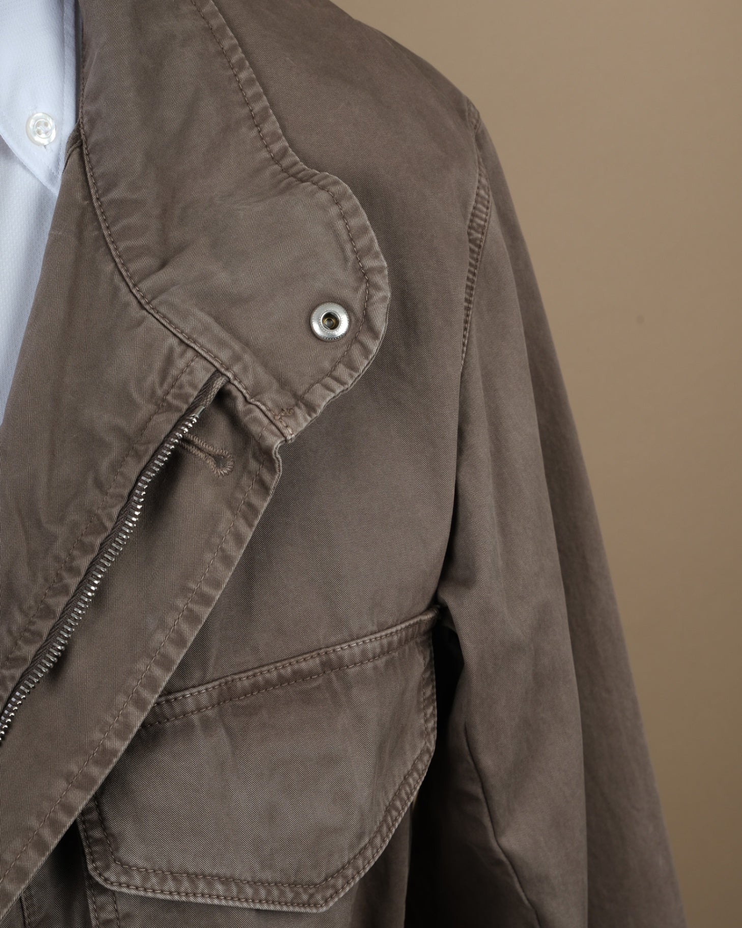 Faded Olive Cotton Field Jacket