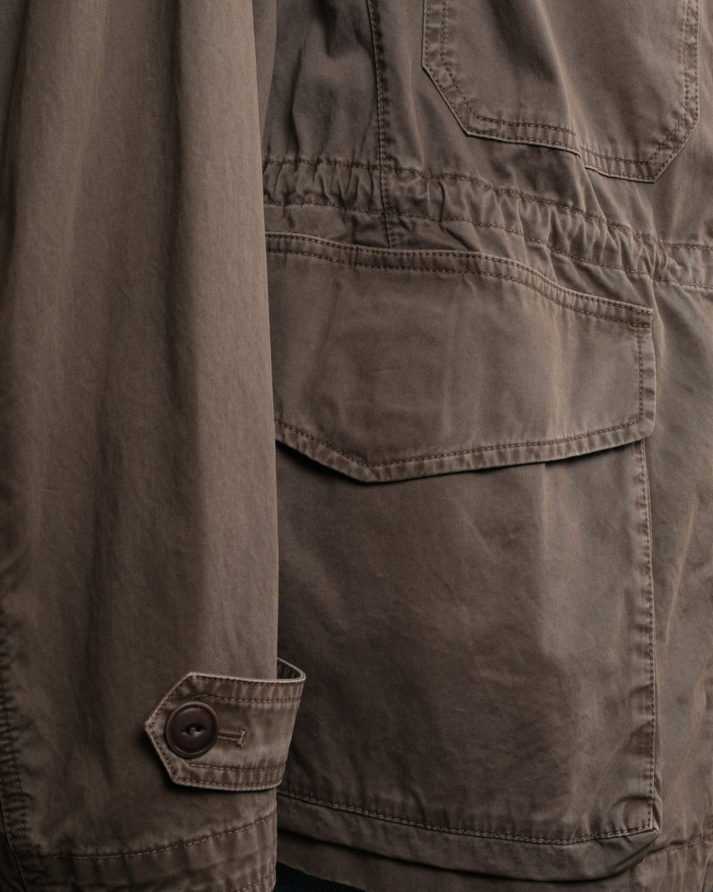 Faded Olive Cotton Field Jacket