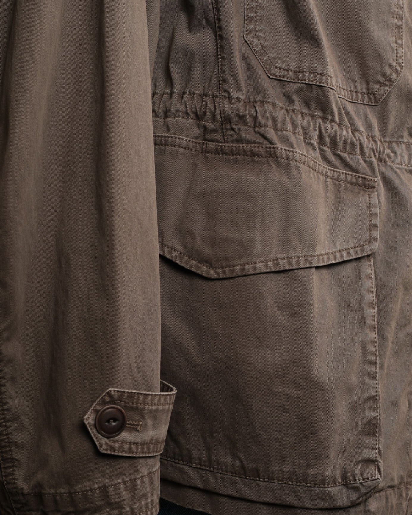 Faded Olive Cotton Field Jacket