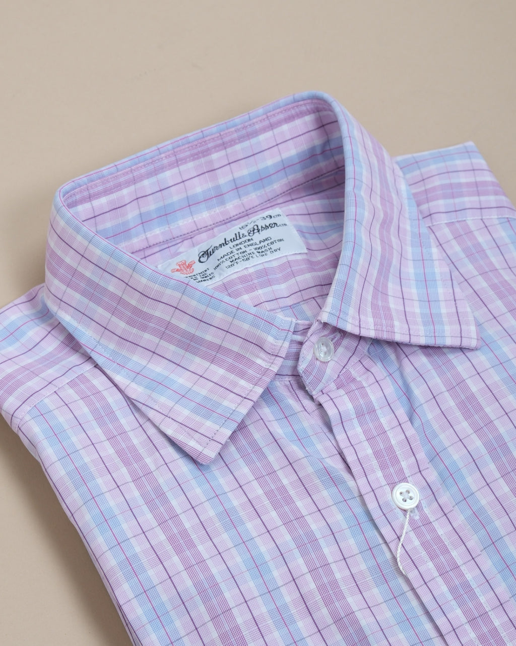 Pink/Purple/Blue Tartan Check Cotton Shirt
