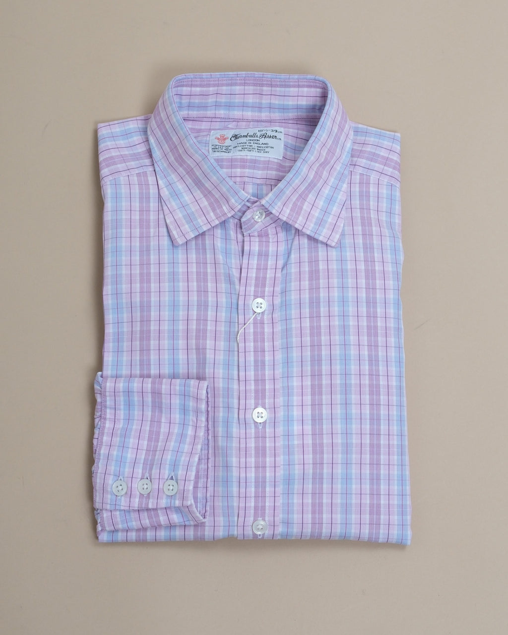 Pink/Purple/Blue Tartan Check Cotton Shirt
