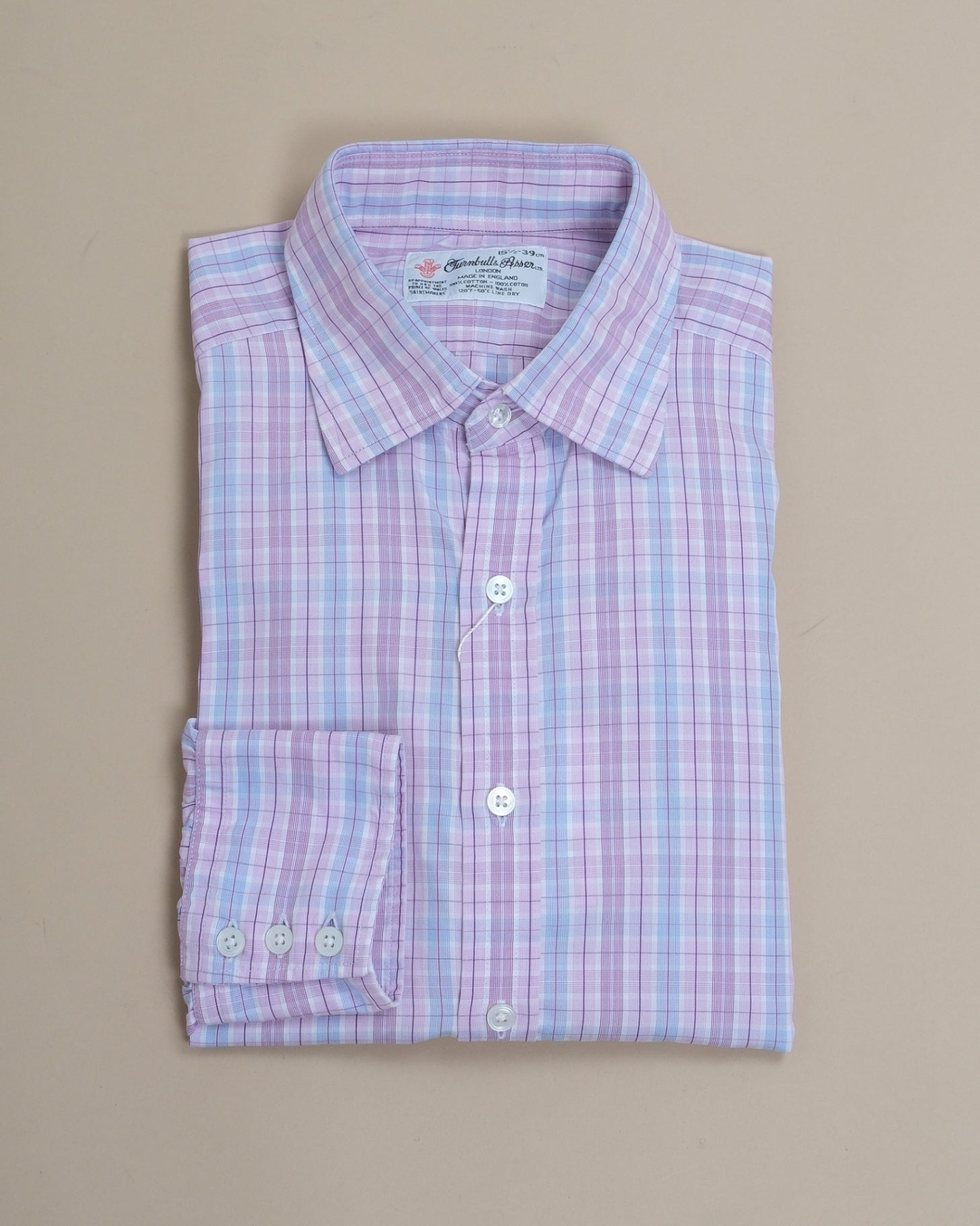 Pink/Purple/Blue Tartan Check Cotton Shirt