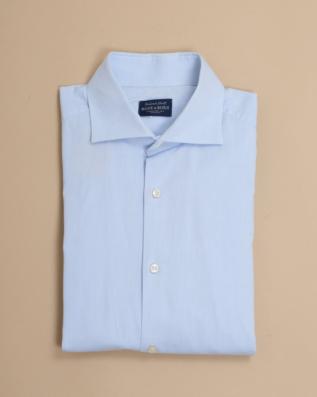 Light Blue Double-Cuff Poplin Shirt