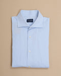 Light Blue Double-Cuff Poplin Shirt