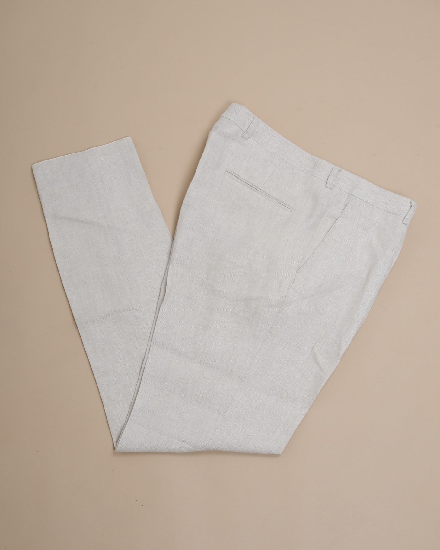 Beige Linen Trousers