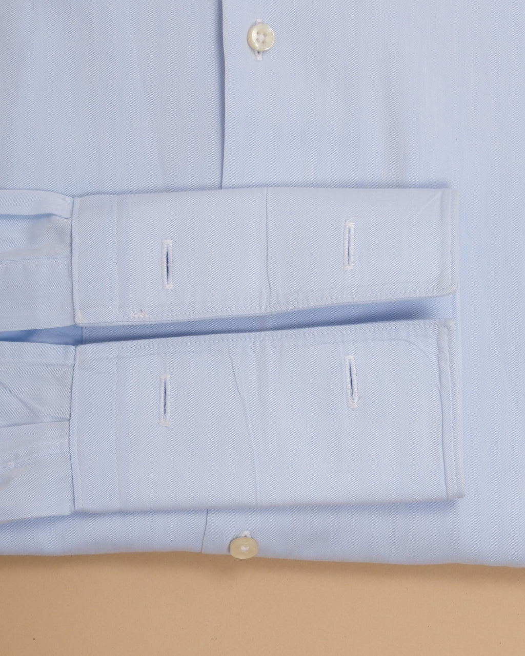 Light Blue Double-Cuff Poplin Shirt