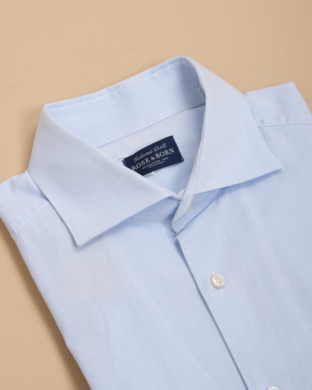 Light Blue Double-Cuff Poplin Shirt
