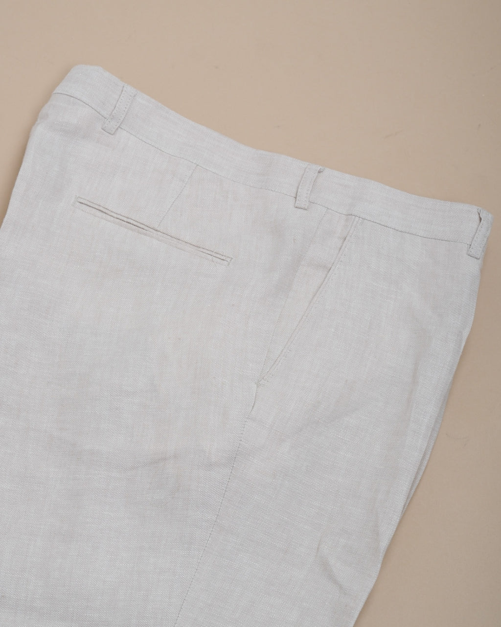 Beige Linen Trousers