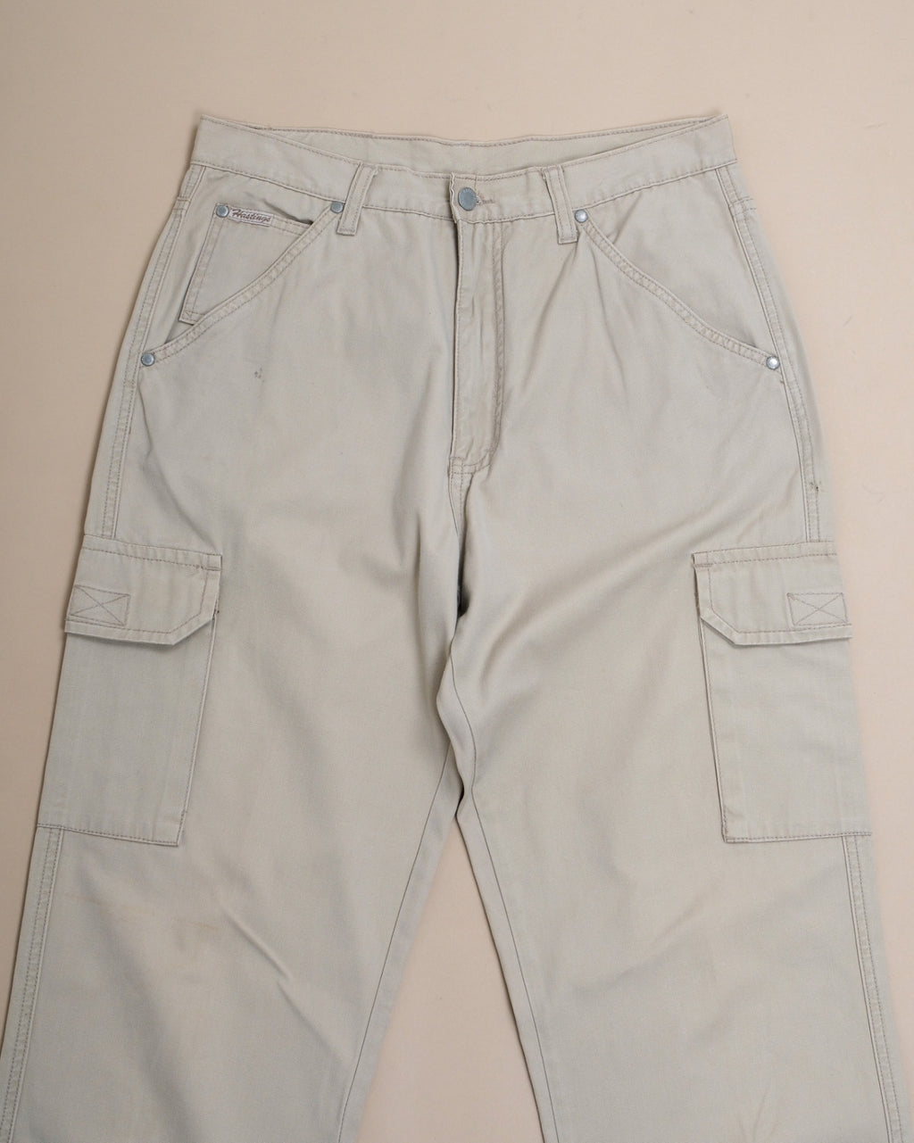 Light Beige Cotton Workwear Trousers