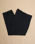 Black High-Rise Pleated Lightweight Trousers