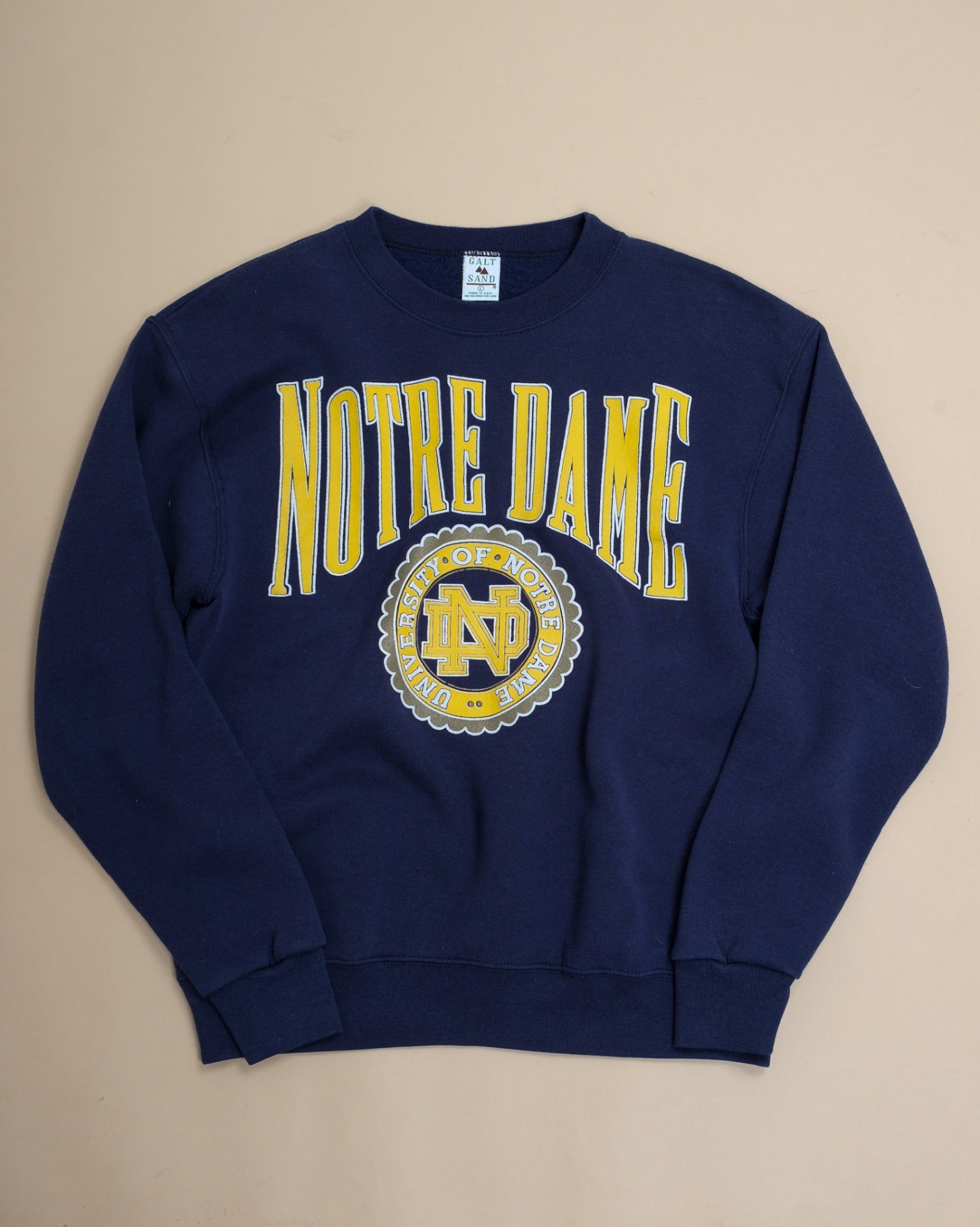Navy Blue Cotton University Sweater