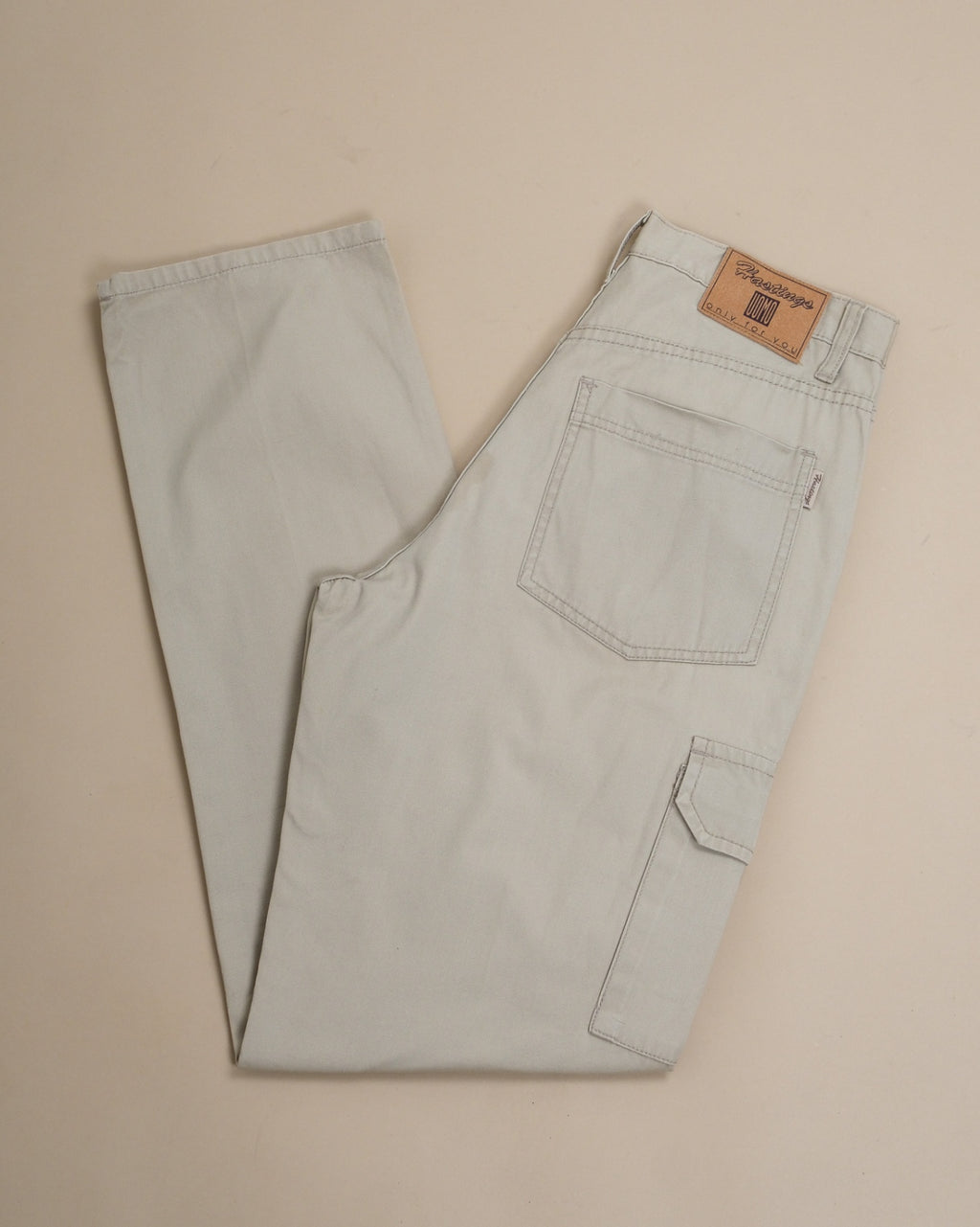 Light Beige Cotton Workwear Trousers