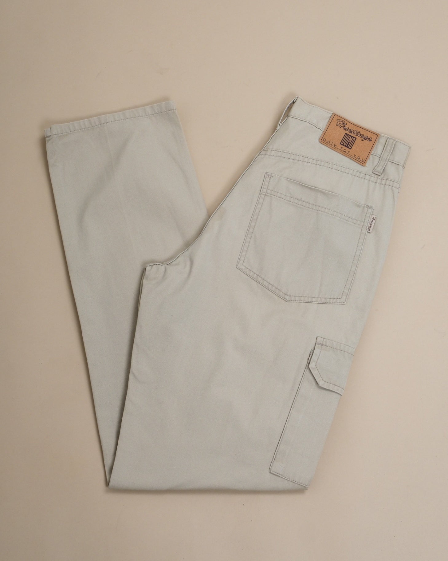 Light Beige Cotton Workwear Trousers