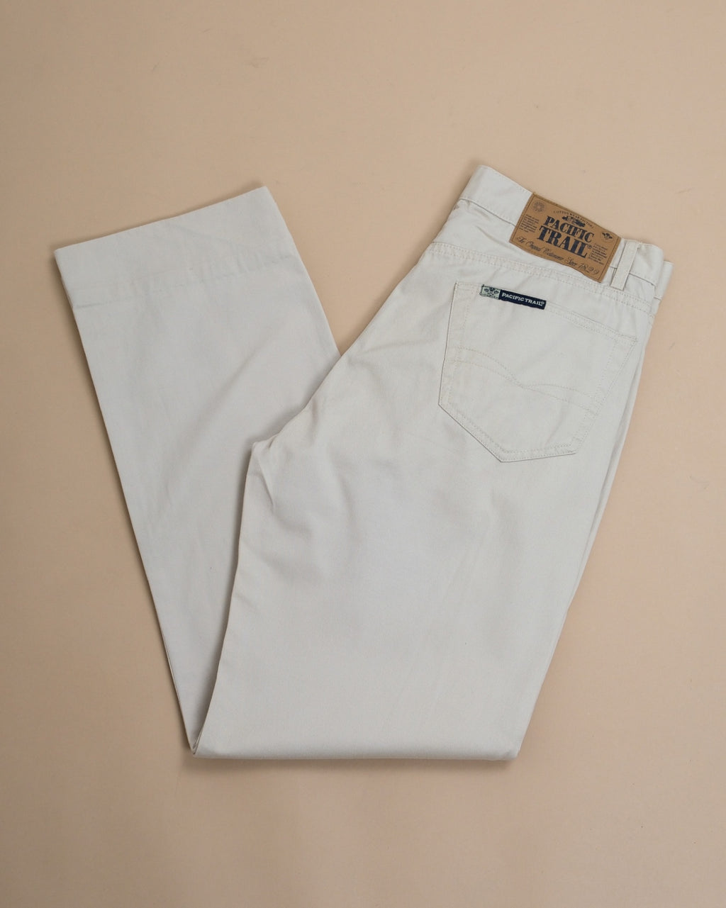 Light Beige Cotton Twill Trousers
