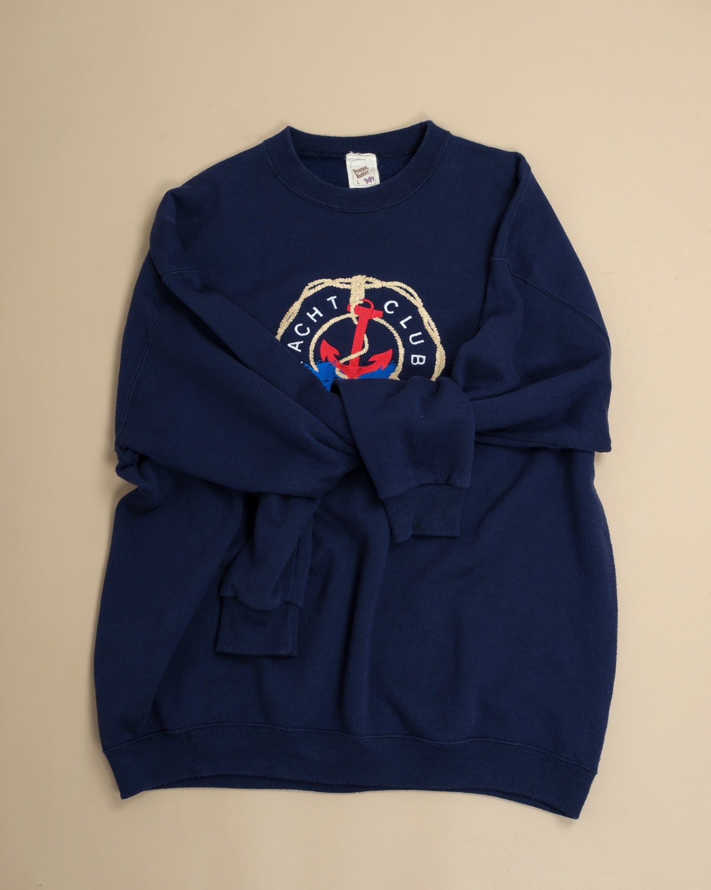 Navy Yacht Club Crewneck Made in USA Sweater