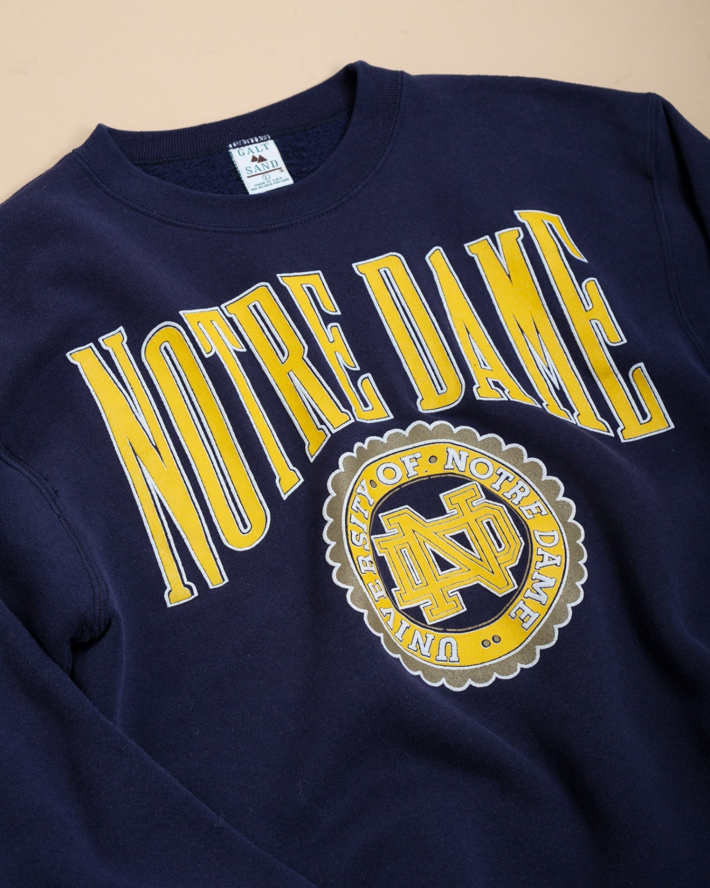 Navy Blue Cotton University Sweater