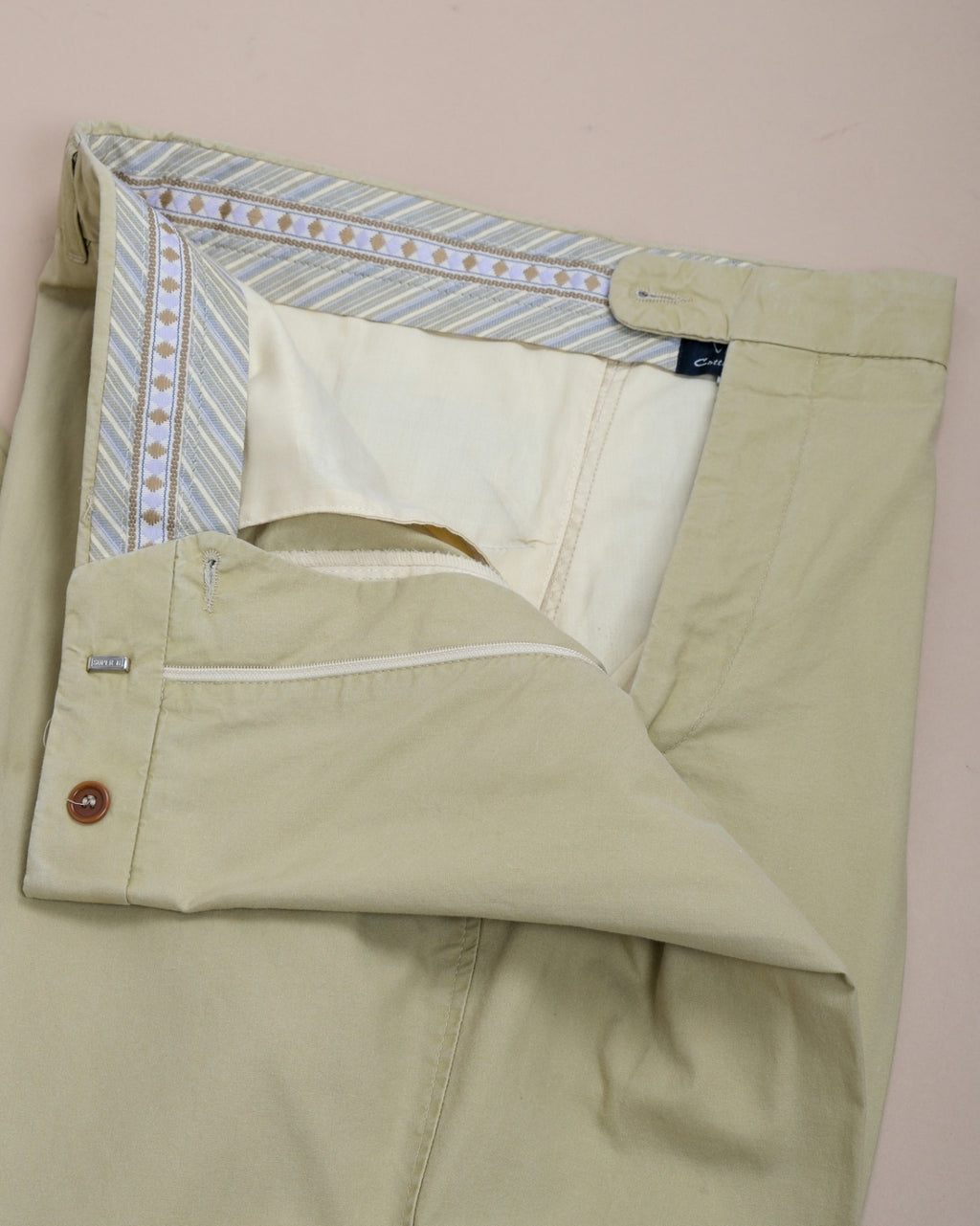 Beige Cotton Trousers