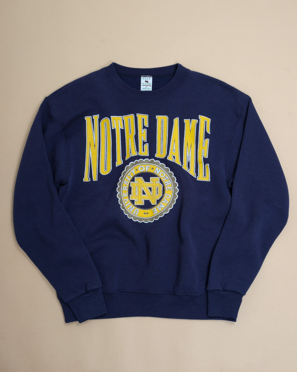 Navy Blue Cotton University Sweater