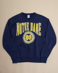 Navy Blue Cotton University Sweater